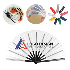 13-Inch Sublimation Polyester Foldable Fan with Customizable Print